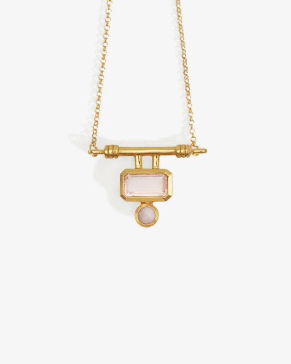 Joy Necklace Rose Quartz Gold Vermeil