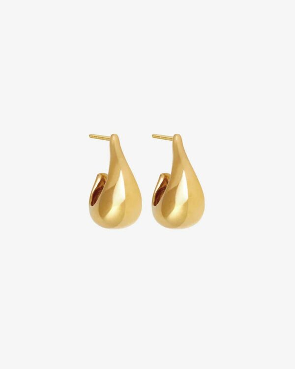 Alba Hoops Medium Gold Vermeil